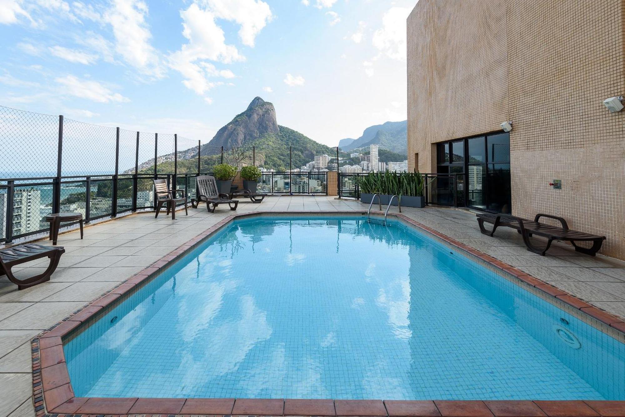 Flat Com Piscina E Varanda Com Vista Mar E Cristo Apartment Rio de Janeiro Exterior photo