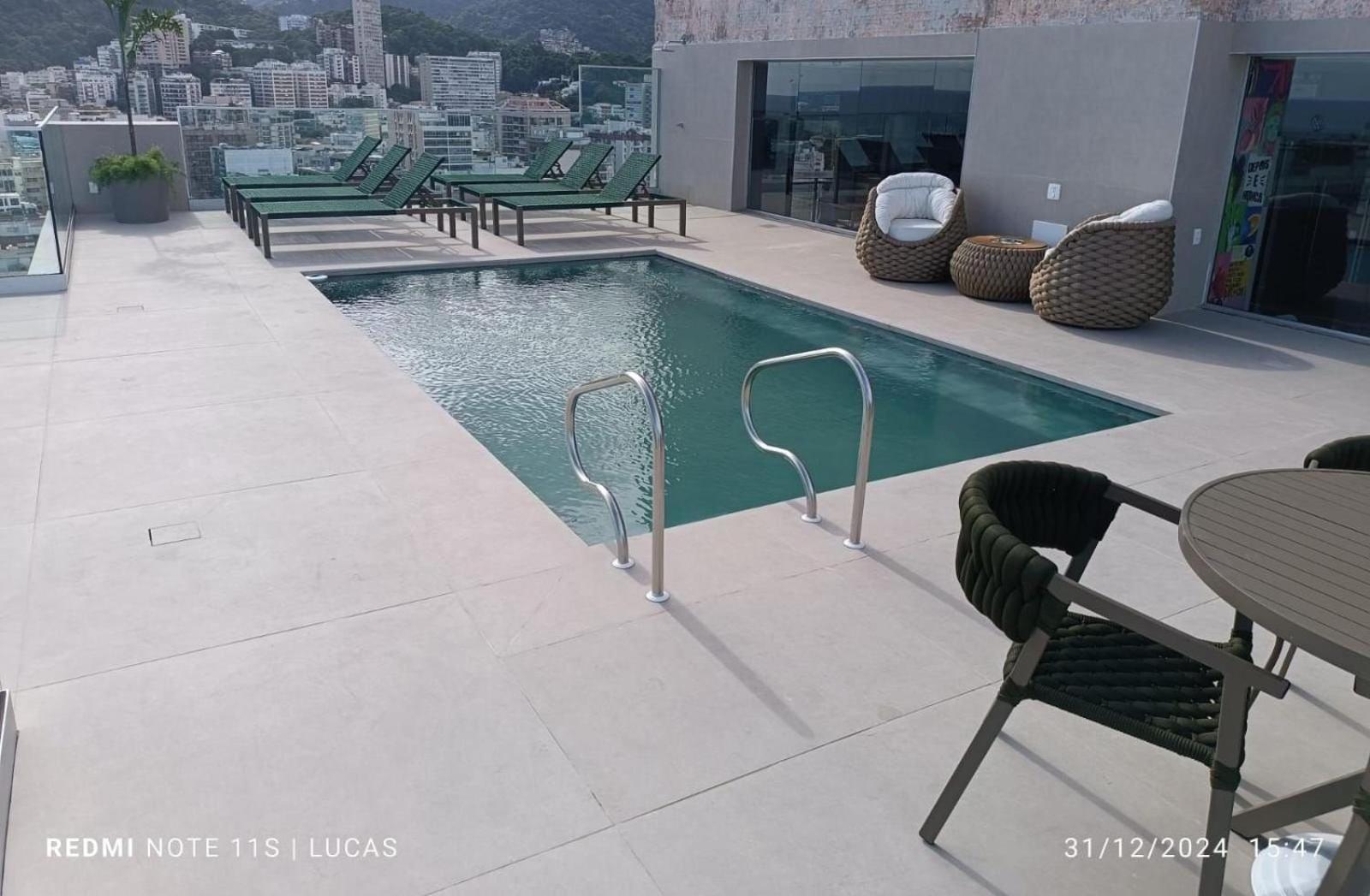 Flat Com Piscina E Varanda Com Vista Mar E Cristo Apartment Rio de Janeiro Exterior photo